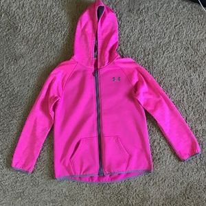 Girls Bright Pink Under Armour Zip-up Jacket